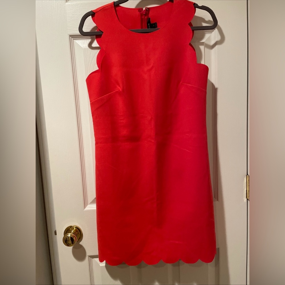J. Crew Sheath ScallopedDress